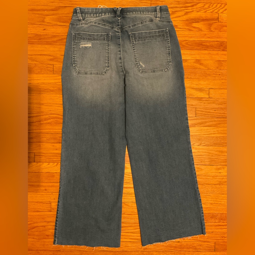 Democracy Wide-Leg High Rise Jeans in Medium Blue - Picture 2 of 7